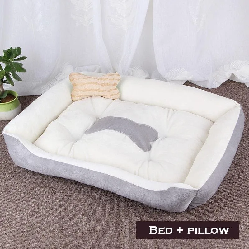 Pet Dog Bed Warm Sofa Dog Mats For Small Medium Large Dog Soft Pet Bed For Dogs Washable House For Cat Puppy Cotton Kennel Mat