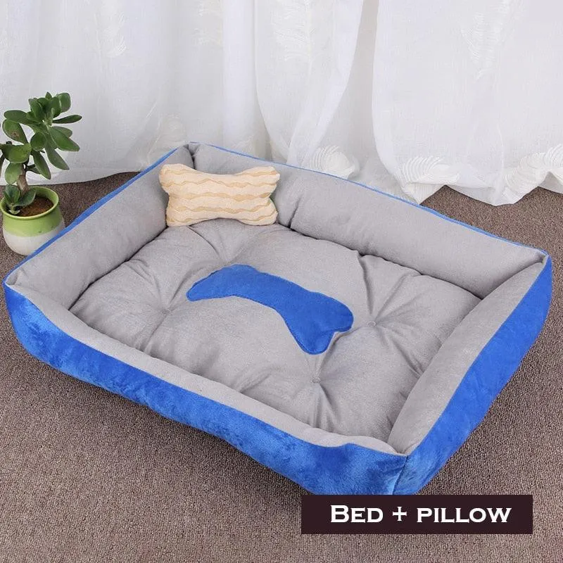 Pet Dog Bed Warm Sofa Dog Mats For Small Medium Large Dog Soft Pet Bed For Dogs Washable House For Cat Puppy Cotton Kennel Mat