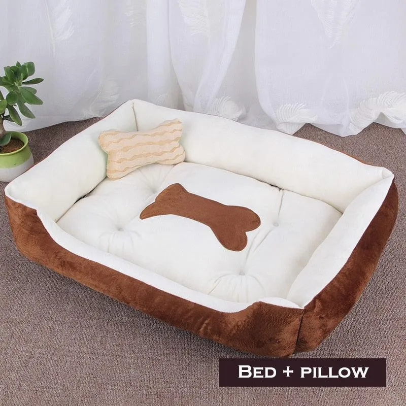 Pet Dog Bed Warm Sofa Dog Mats For Small Medium Large Dog Soft Pet Bed For Dogs Washable House For Cat Puppy Cotton Kennel Mat