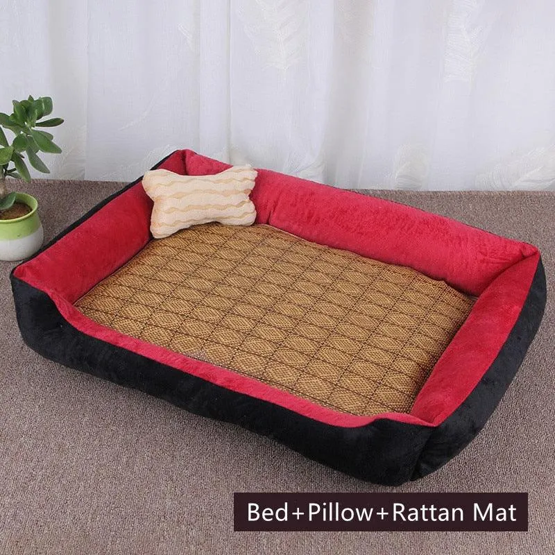Pet Dog Bed Warm Sofa Dog Mats For Small Medium Large Dog Soft Pet Bed For Dogs Washable House For Cat Puppy Cotton Kennel Mat