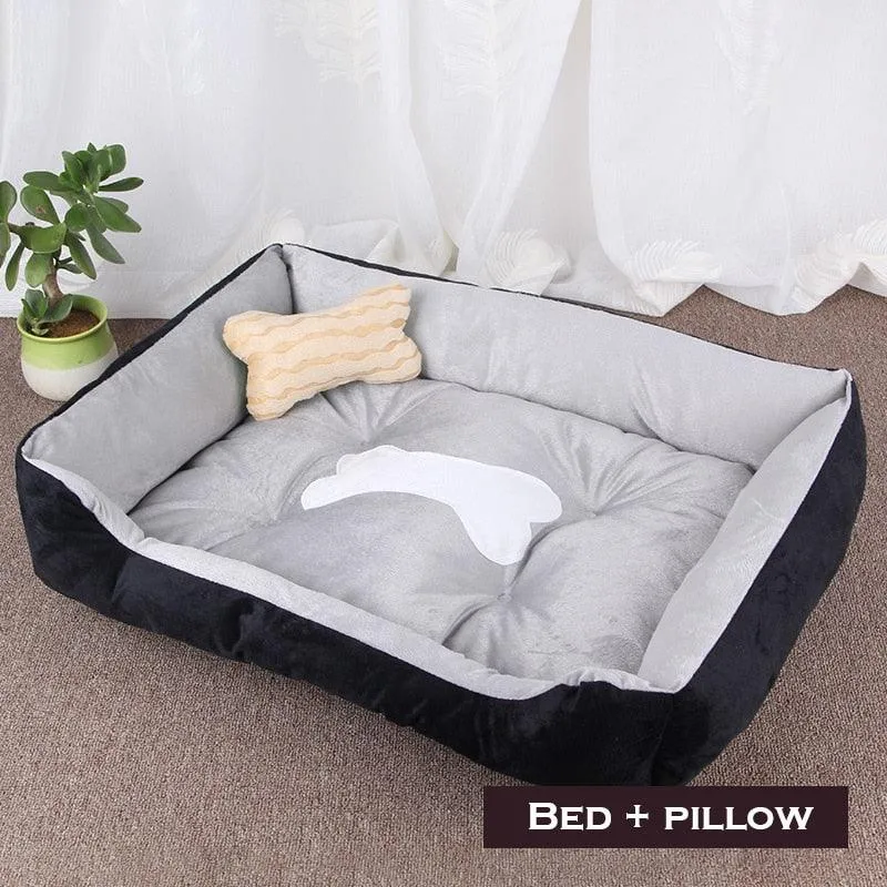 Pet Dog Bed Warm Sofa Dog Mats For Small Medium Large Dog Soft Pet Bed For Dogs Washable House For Cat Puppy Cotton Kennel Mat