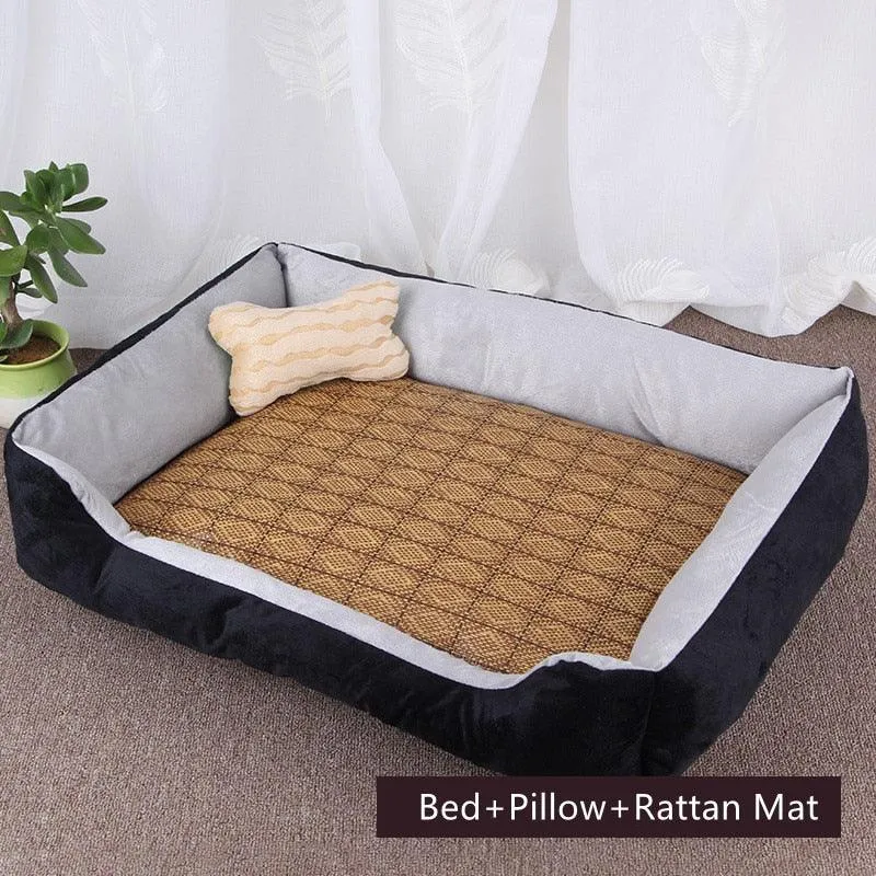 Pet Dog Bed Warm Sofa Dog Mats For Small Medium Large Dog Soft Pet Bed For Dogs Washable House For Cat Puppy Cotton Kennel Mat