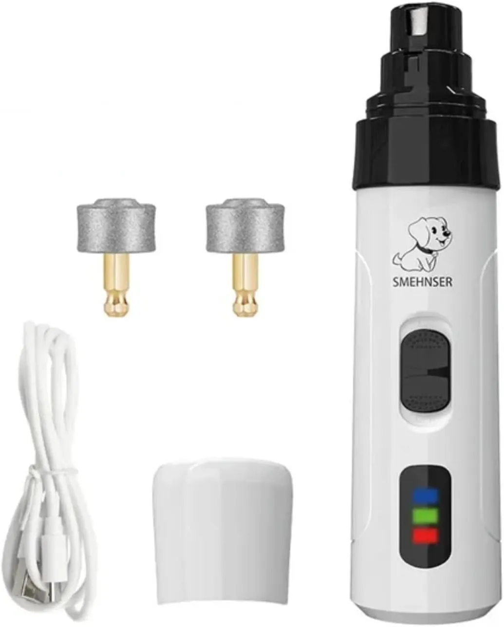 Pet Nail Grinder LED Light Cat Dogs Nail Clippers USB Rechargeable Paws Nail Cutter Grooming Trimmer Pet Supplies