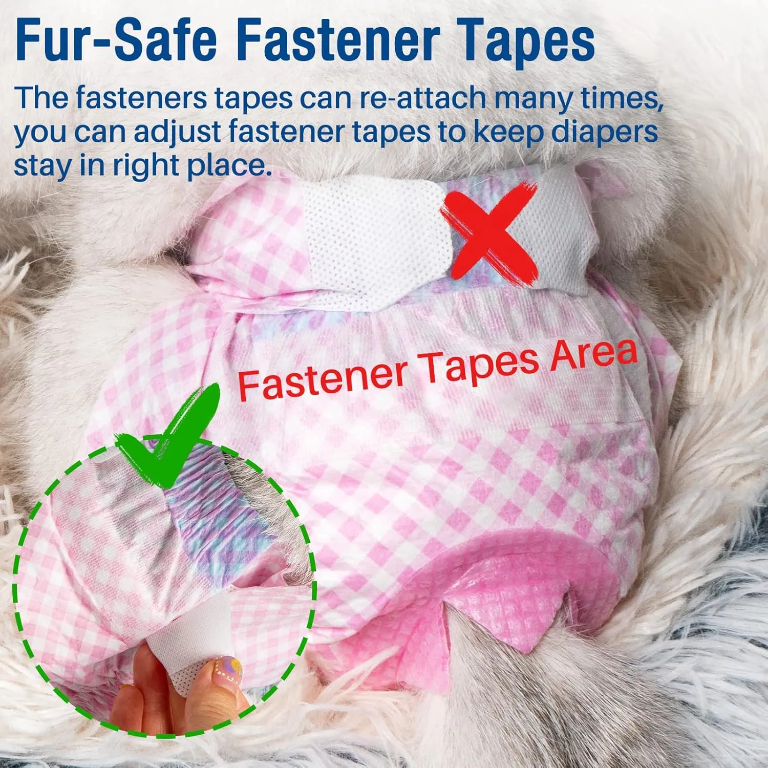 Pet Soft Dog Diapers Female, Disposable Dog Diapers, Cat Diaper for Female Cats, Puppy Diaper with Adjustable Foam Tail Hole 36pcs (XS,Pink)