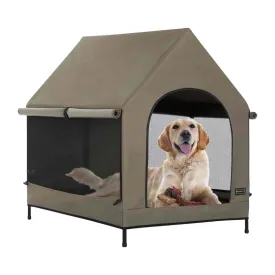 PETSFIT Modern Dog House 36 Inch Portable Large Dog House Featuring Elevated Dog Bed