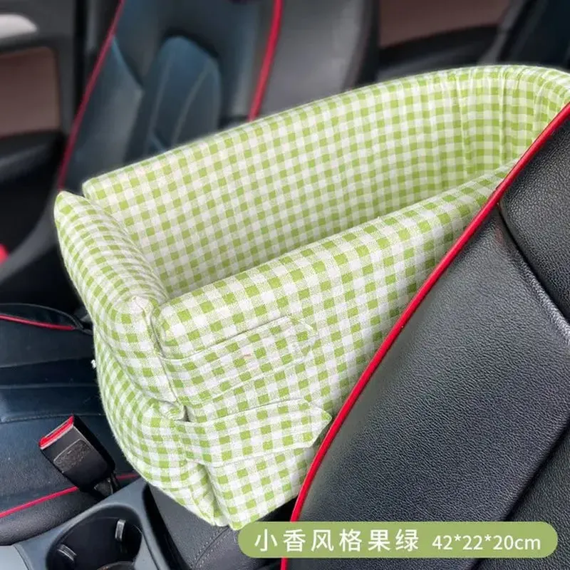 "Comfortable Car Seat Bed for Small Dogs and Cats - Safe Travel Companion!"