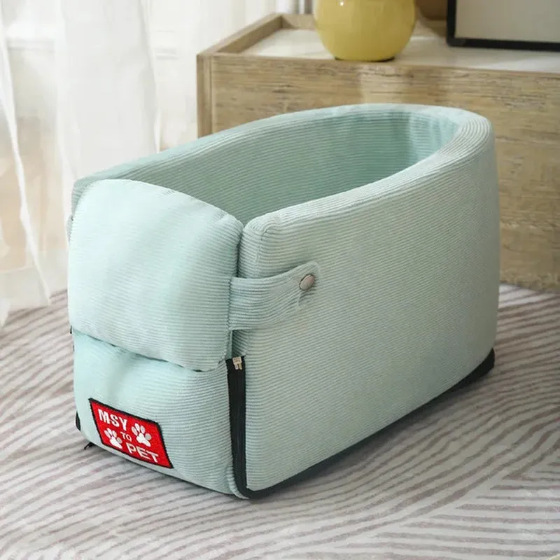 "Comfortable Car Seat Bed for Small Dogs and Cats - Safe Travel Companion!"