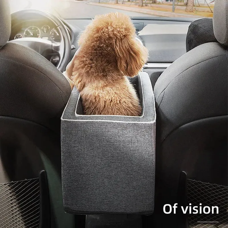 "Comfortable Car Seat Bed for Small Dogs and Cats - Safe Travel Companion!"