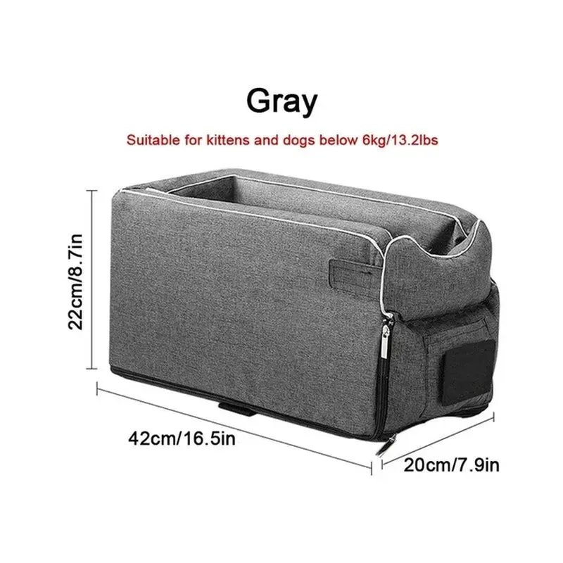 "Comfortable Car Seat Bed for Small Dogs and Cats - Safe Travel Companion!"
