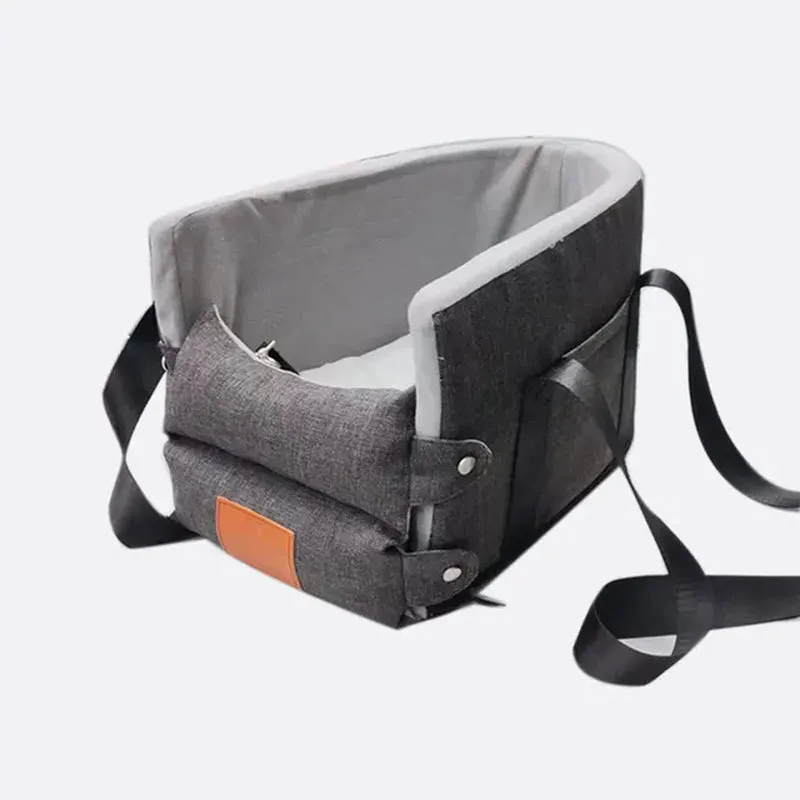 "Comfortable Car Seat Bed for Small Dogs and Cats - Safe Travel Companion!"