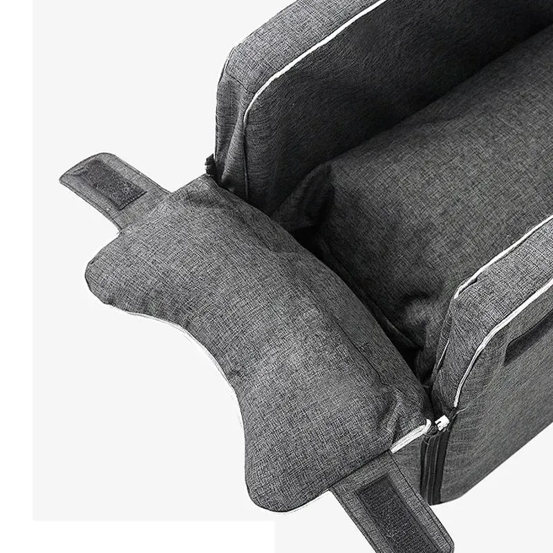 "Comfortable Car Seat Bed for Small Dogs and Cats - Safe Travel Companion!"