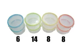 Sealed container, 2 pcs, 4 assort, d5.12 x h1.96 in