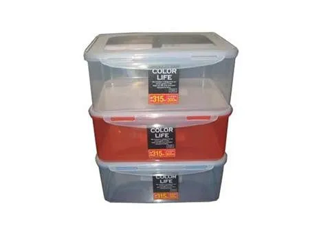 Sealed container, 3 assort, 8.85 x 11.61 x 4.9s in
