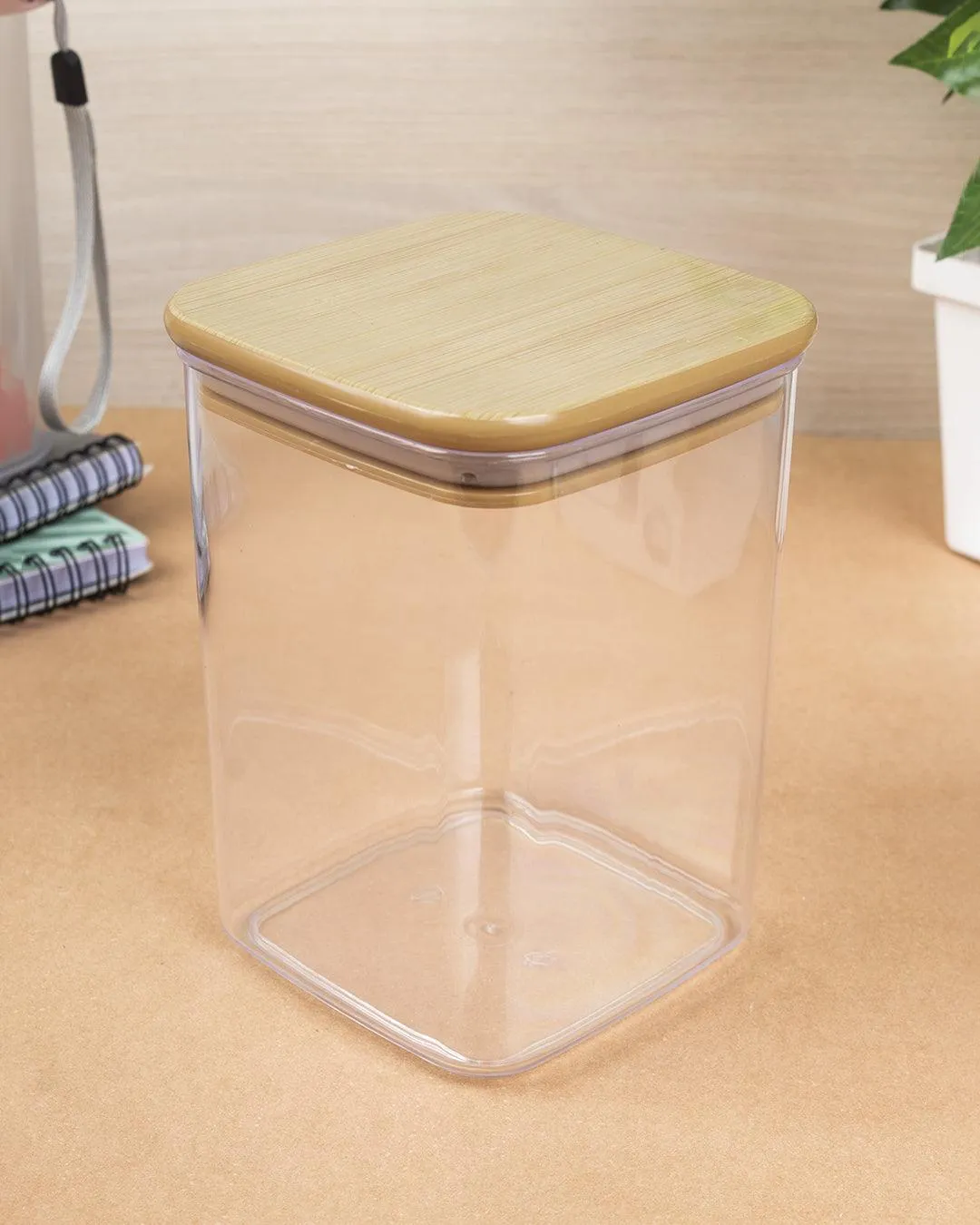 Sealed Container, Brown, Plastic, 900 mL