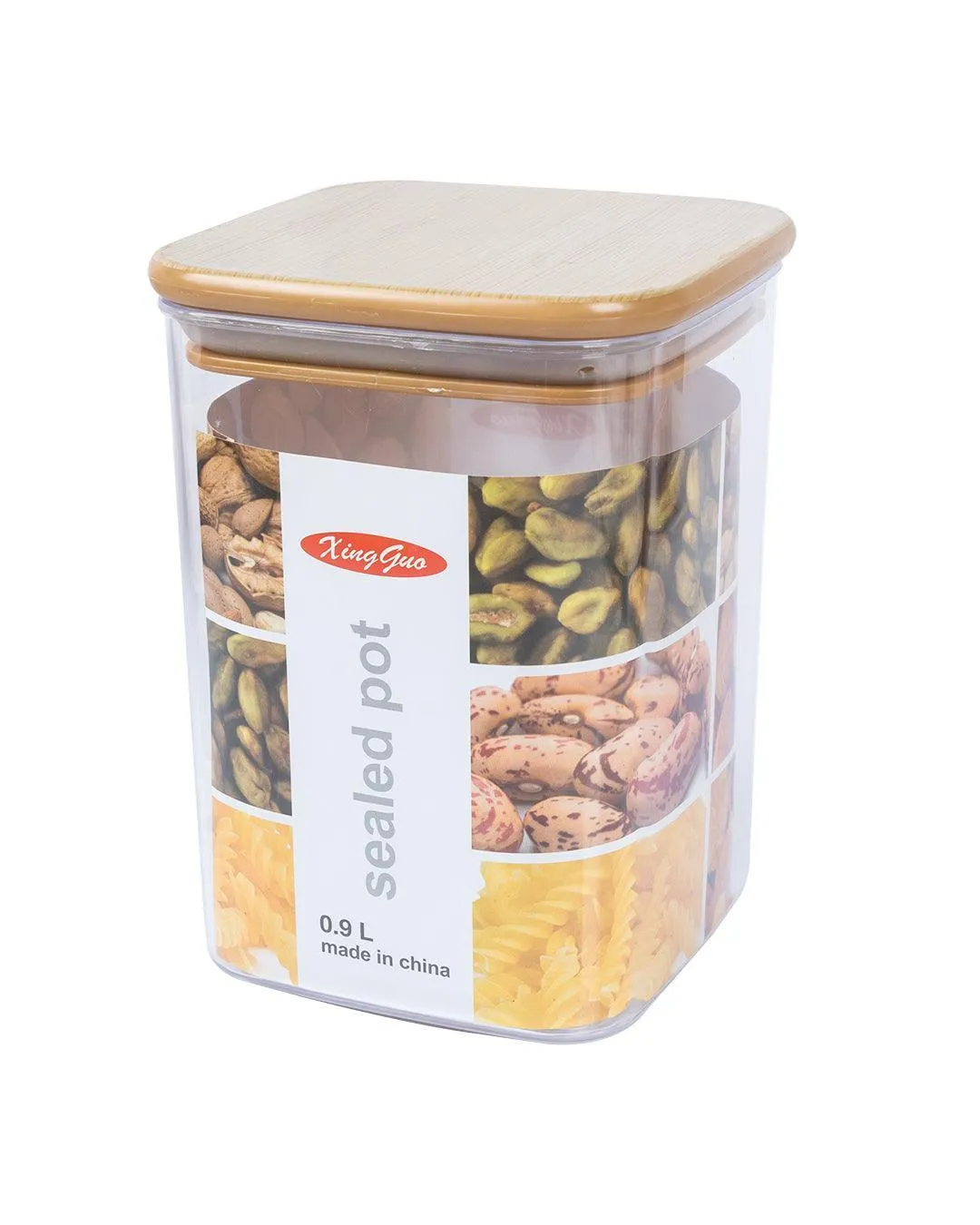 Sealed Container, Brown, Plastic, 900 mL