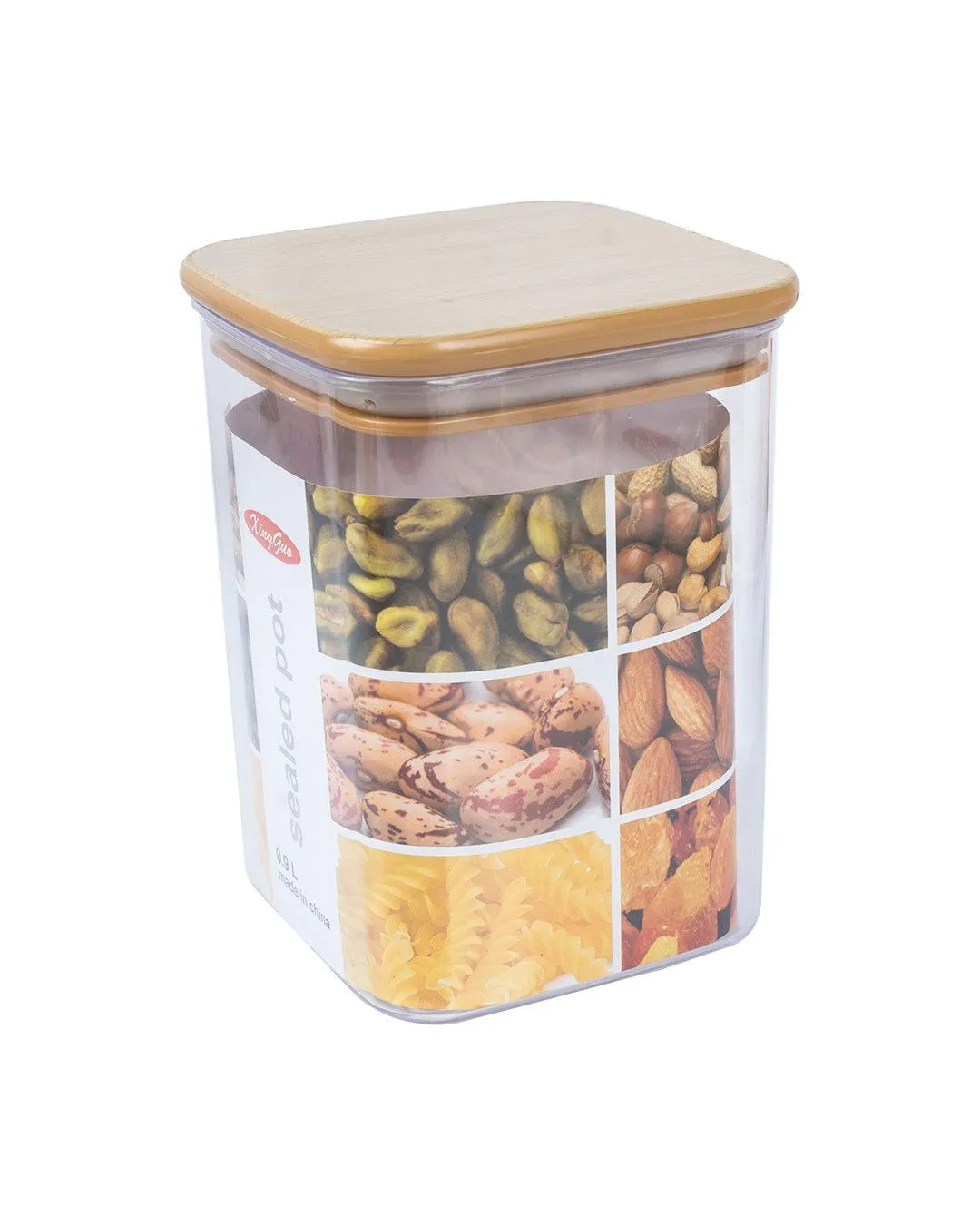 Sealed Container, Brown, Plastic, 900 mL