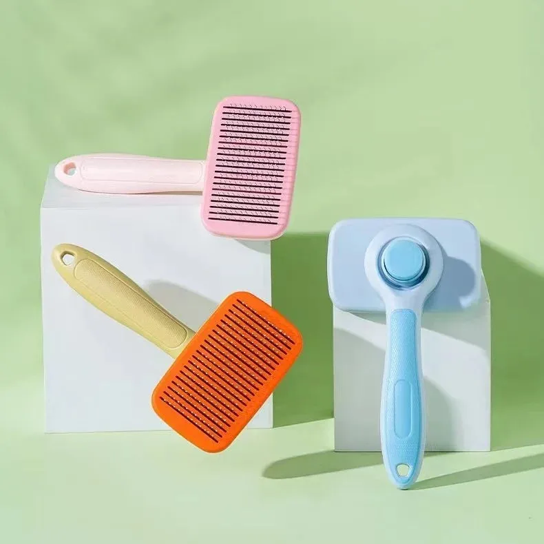 Self-Cleaning Pet Grooming Brush for Dogs and Cats