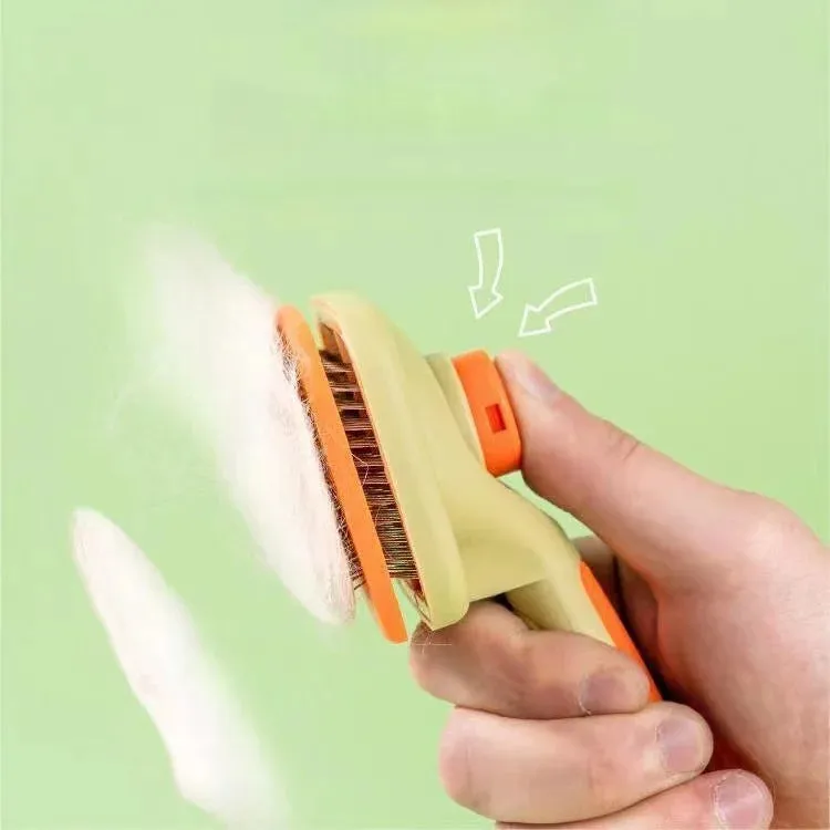 Self-Cleaning Pet Grooming Brush for Dogs and Cats