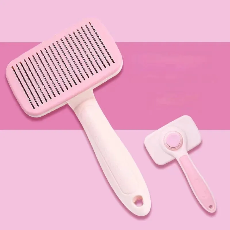 Self-Cleaning Pet Grooming Brush for Dogs and Cats