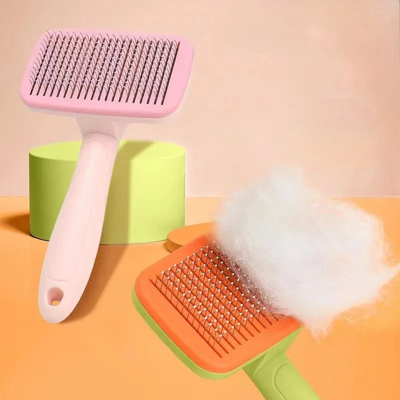Self-Cleaning Pet Grooming Brush for Dogs and Cats