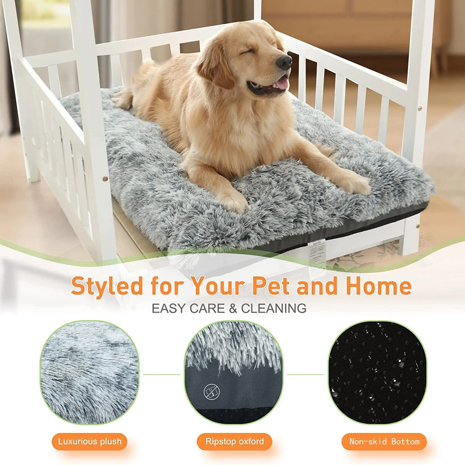 Shaggy Crate Dog Bed