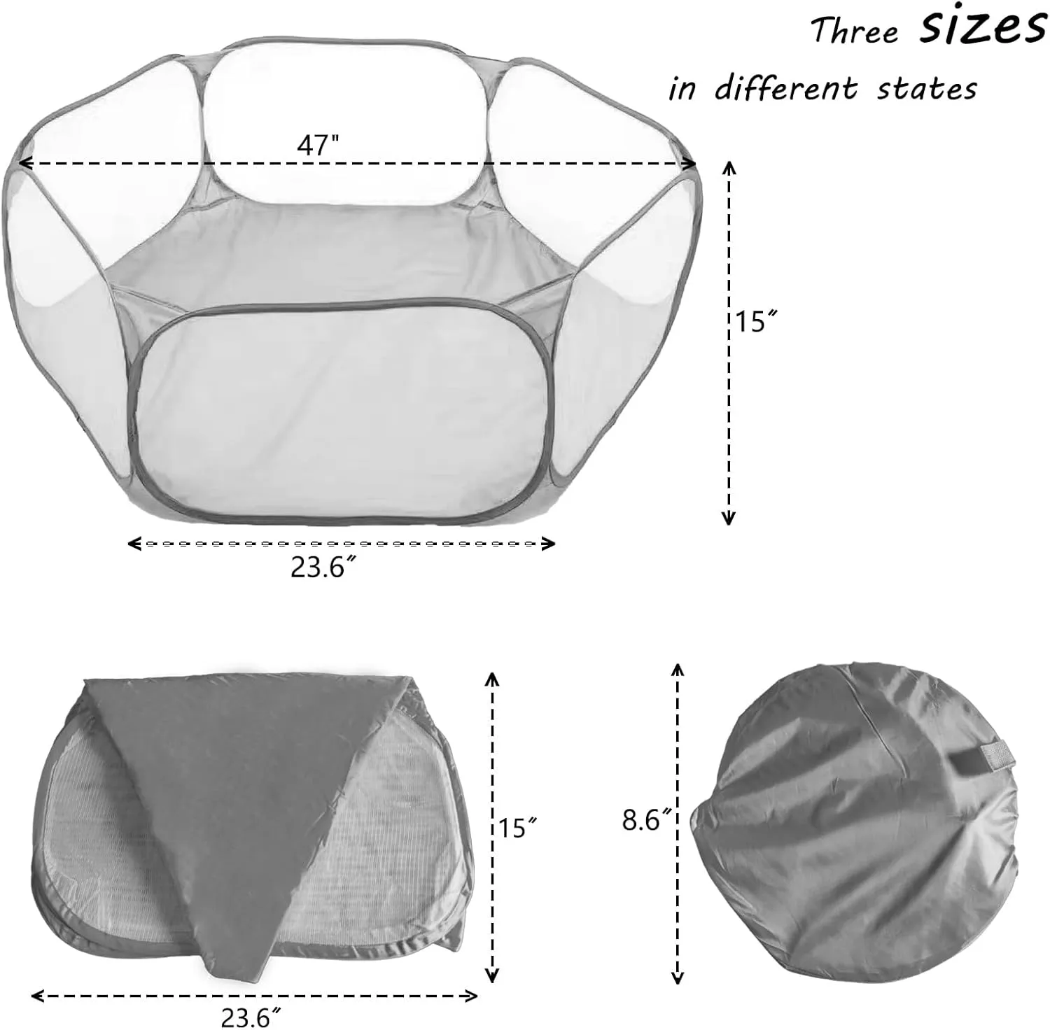 Small Animals Playpen, Portable Pop-up Open Interactive Pet Tent, Indoor Outdoor Fence for Rabbits, Guinea Pig, Hamster, Chinchillas, Kittens, Puppies