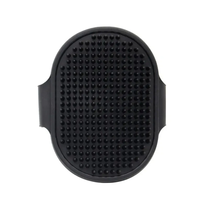 Soft Rubber Pet Grooming Brush with Adjustable Strap