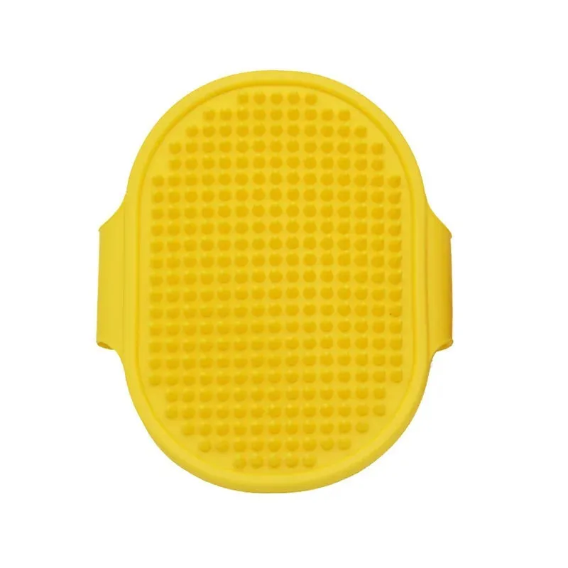 Soft Rubber Pet Grooming Brush with Adjustable Strap