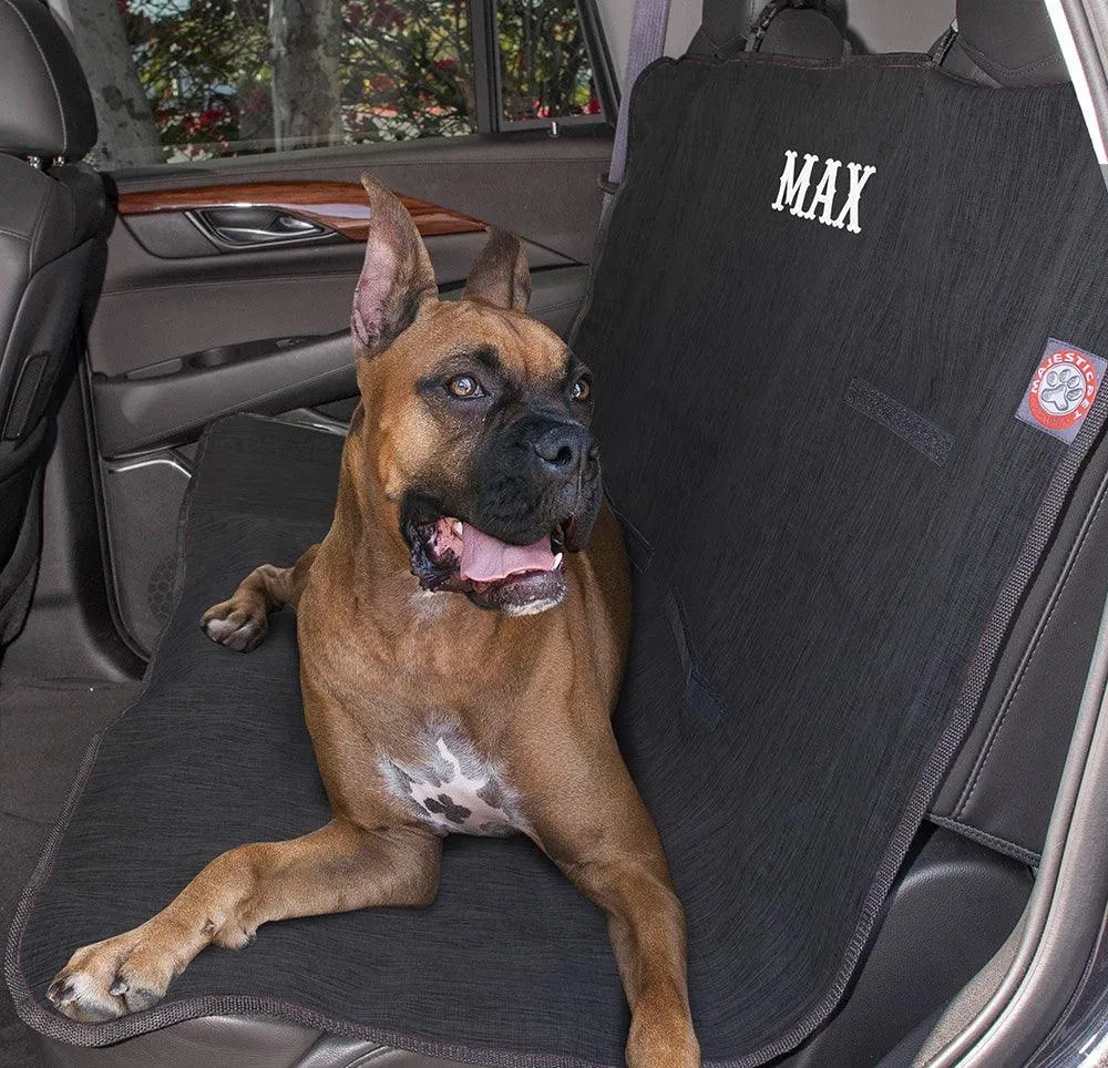 Solid Back Seat Cover - Personalized