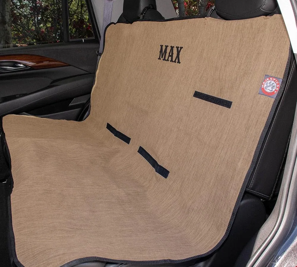 Solid Back Seat Cover - Personalized