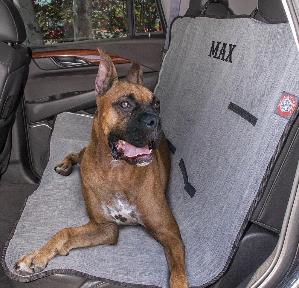 Solid Back Seat Cover - Personalized