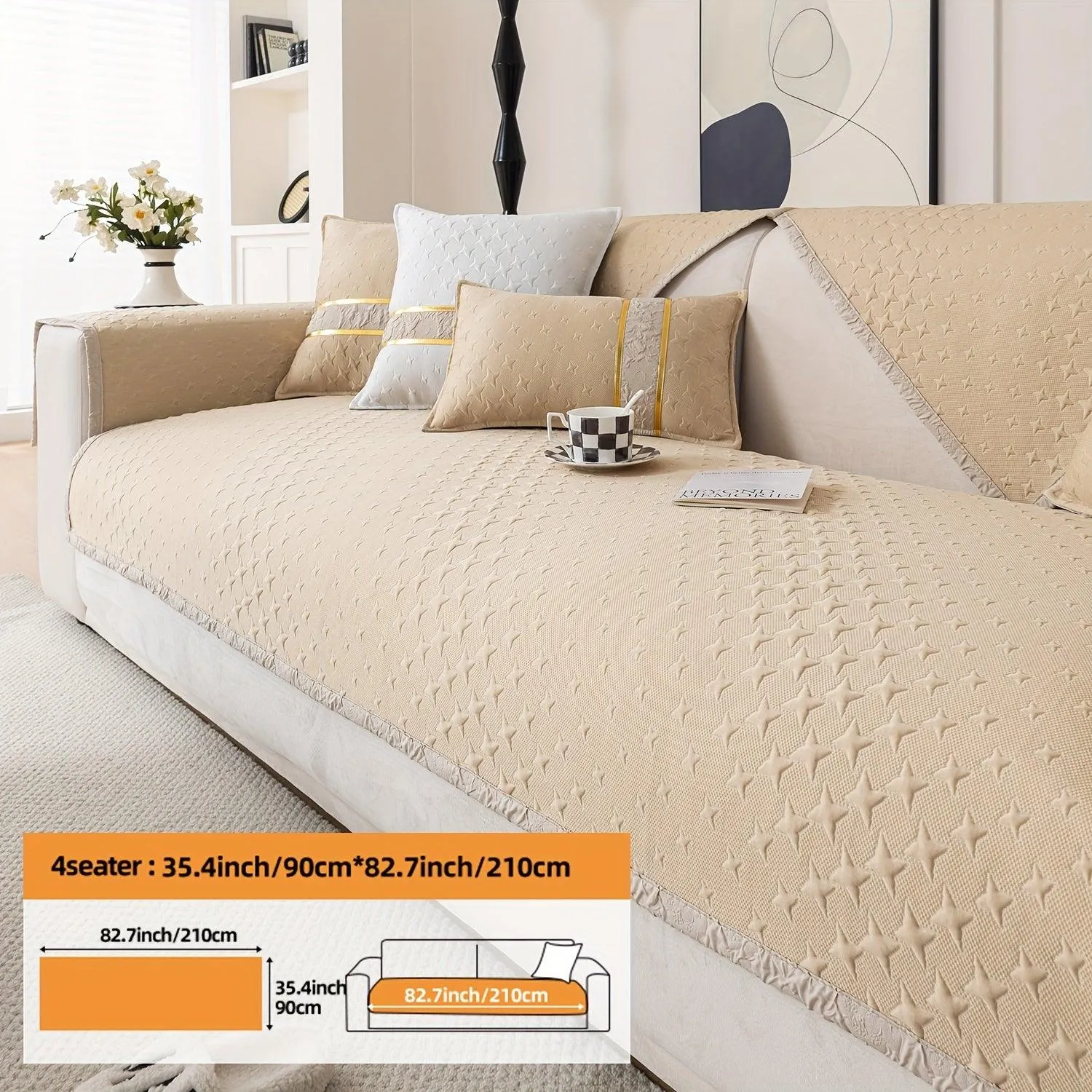 Summer Cooling Silk Non-slip Sofa Cover- Couch Cover for Dogs