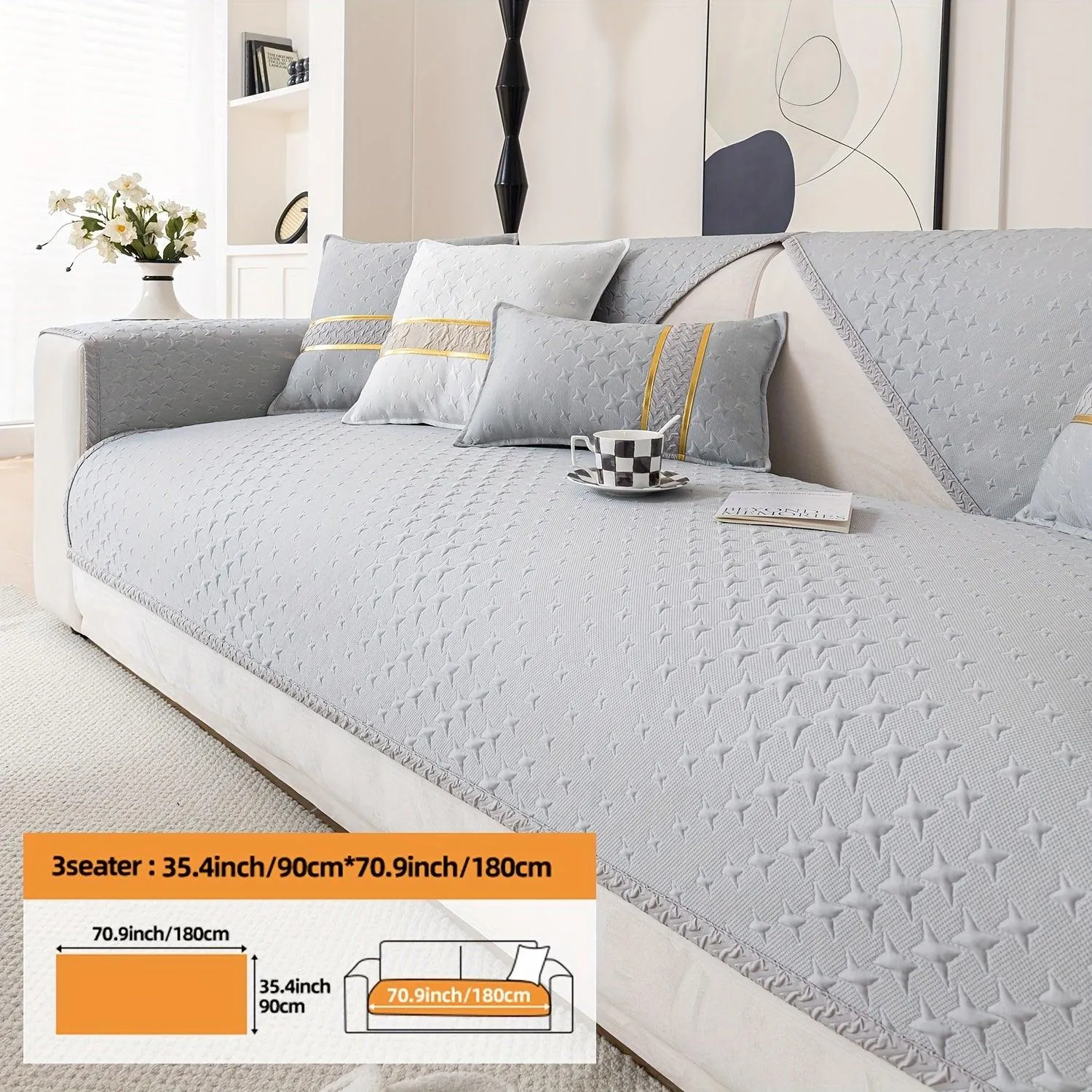 Summer Cooling Silk Non-slip Sofa Cover- Couch Cover for Dogs