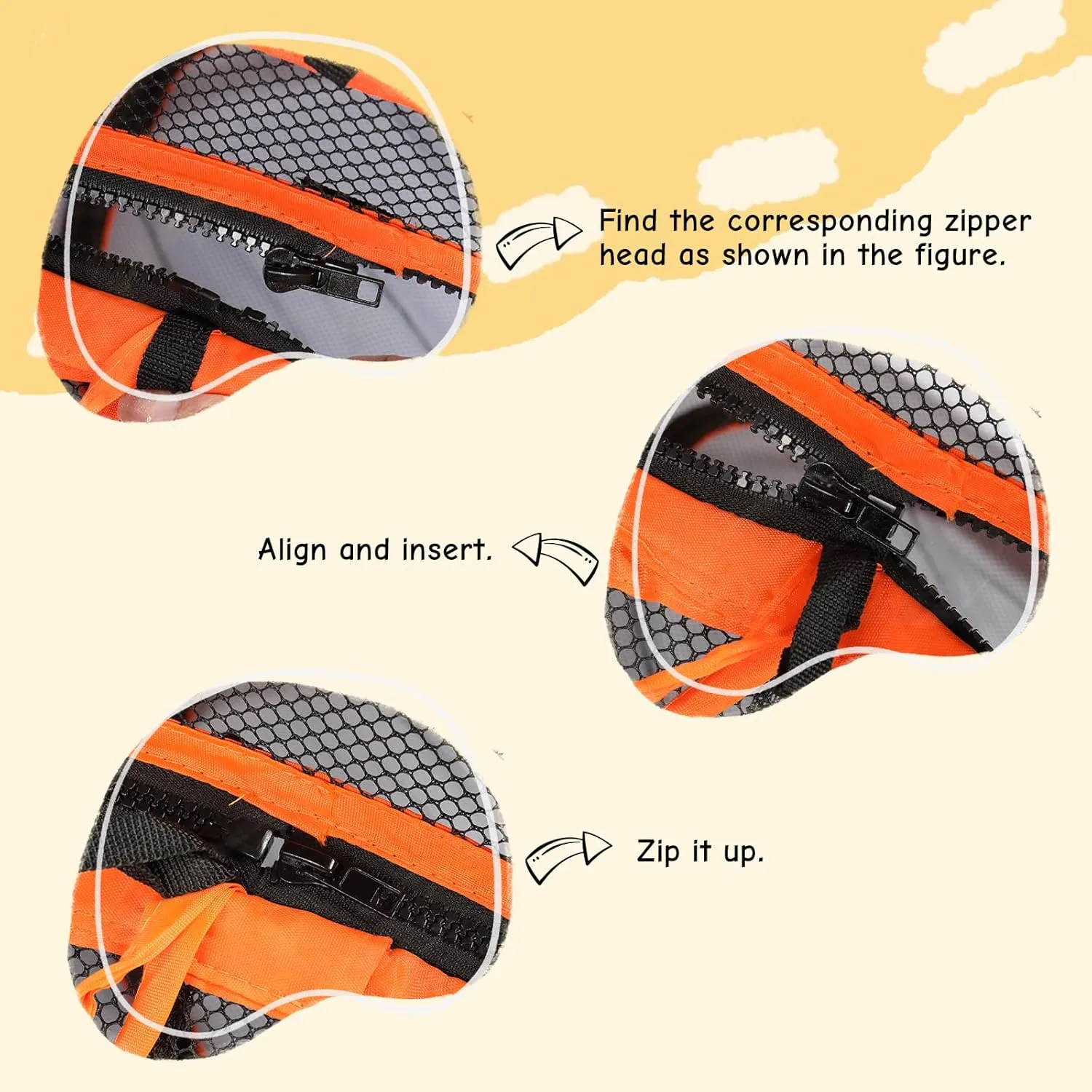 VINGLI Cat Tunnel, Portable Kitten Tent, Indoor & Outdoor Collapsible Enclosure, Large Catio, Outdoor Tunnels for Small Animals with Storage Bag (Black&Orange, 6 in 1)