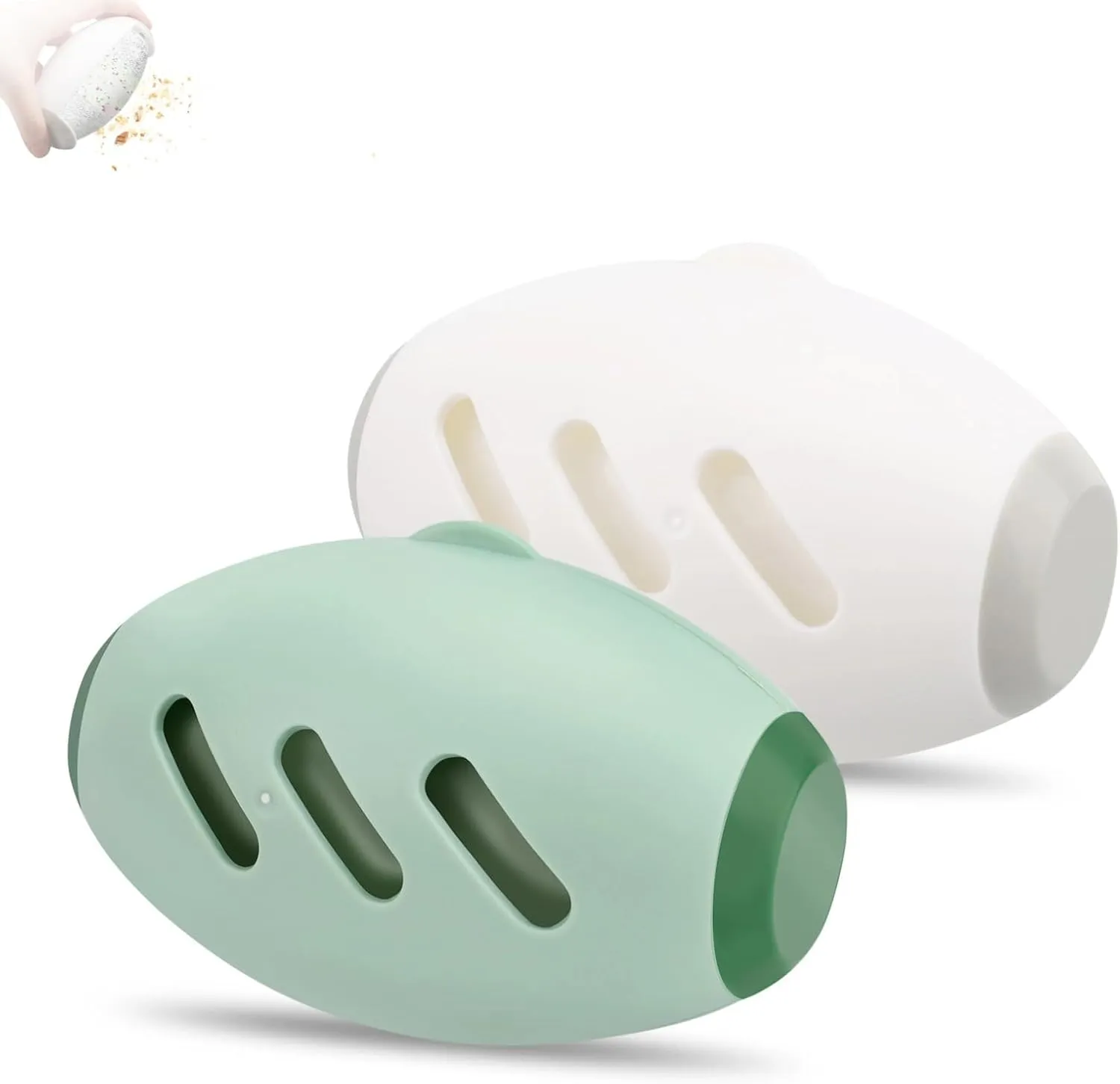 Washable Lint Roller, 2PCS Washable Reusable Gel Lint Roller, Portable Reusable Lint Rollers for Pet Hair, Mini Sticky Lint Roller for Pet Hair, Dust, Clothes (1 Light Green   1 White Gray)