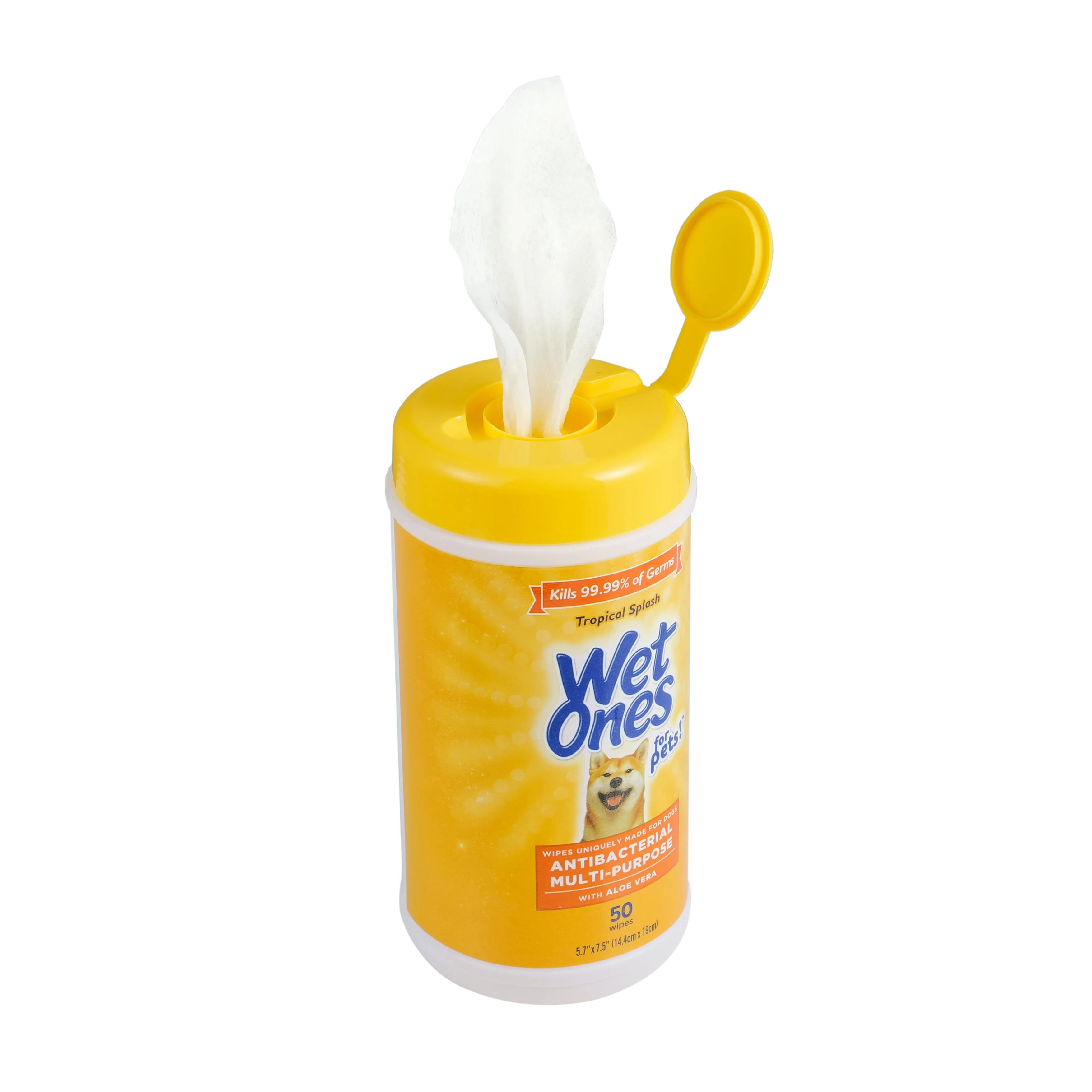 Wet Ones Anti-Bacterial All Purpose Wipe for Dogs - 50 ct canister