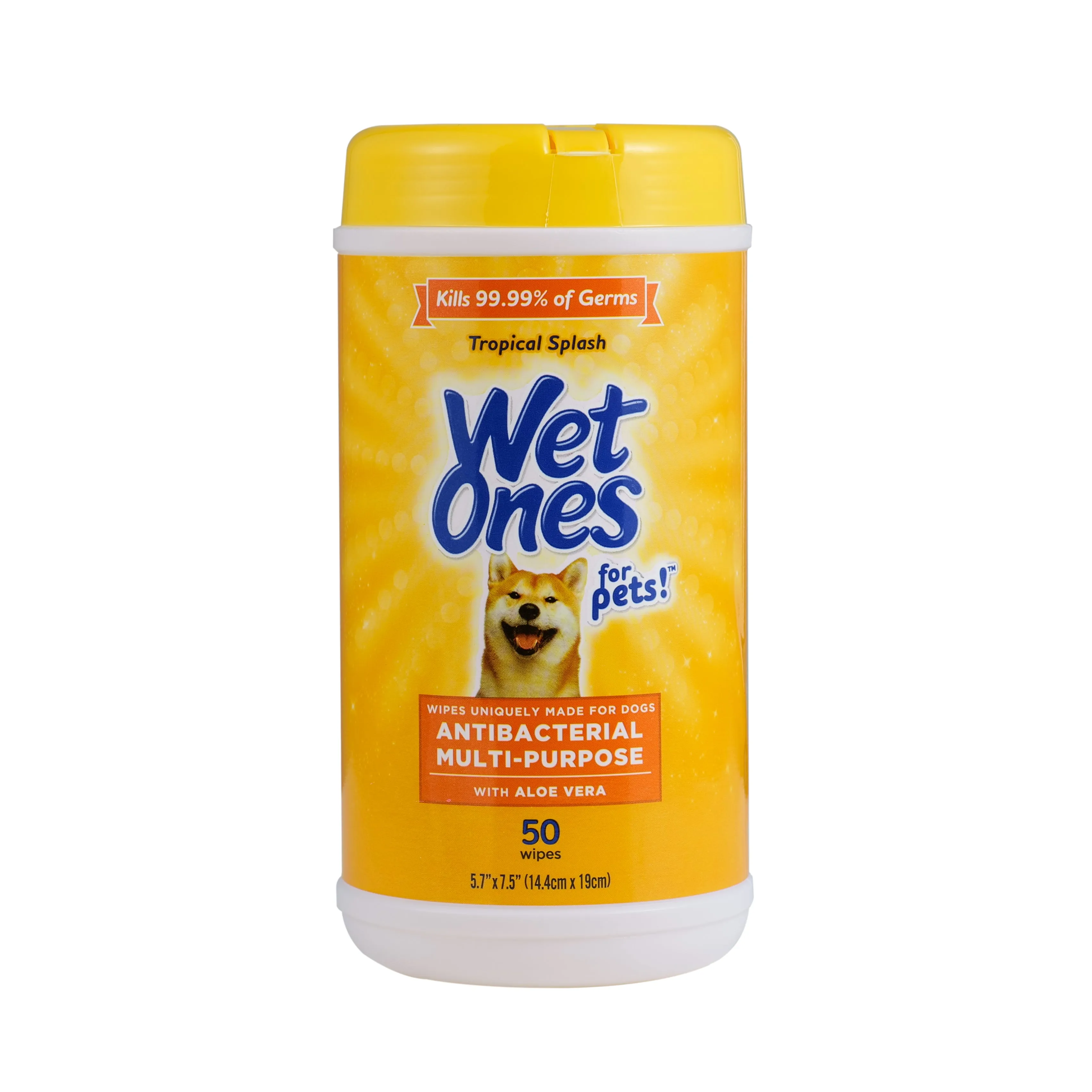 Wet Ones Anti-Bacterial All Purpose Wipe for Dogs - 50 ct canister