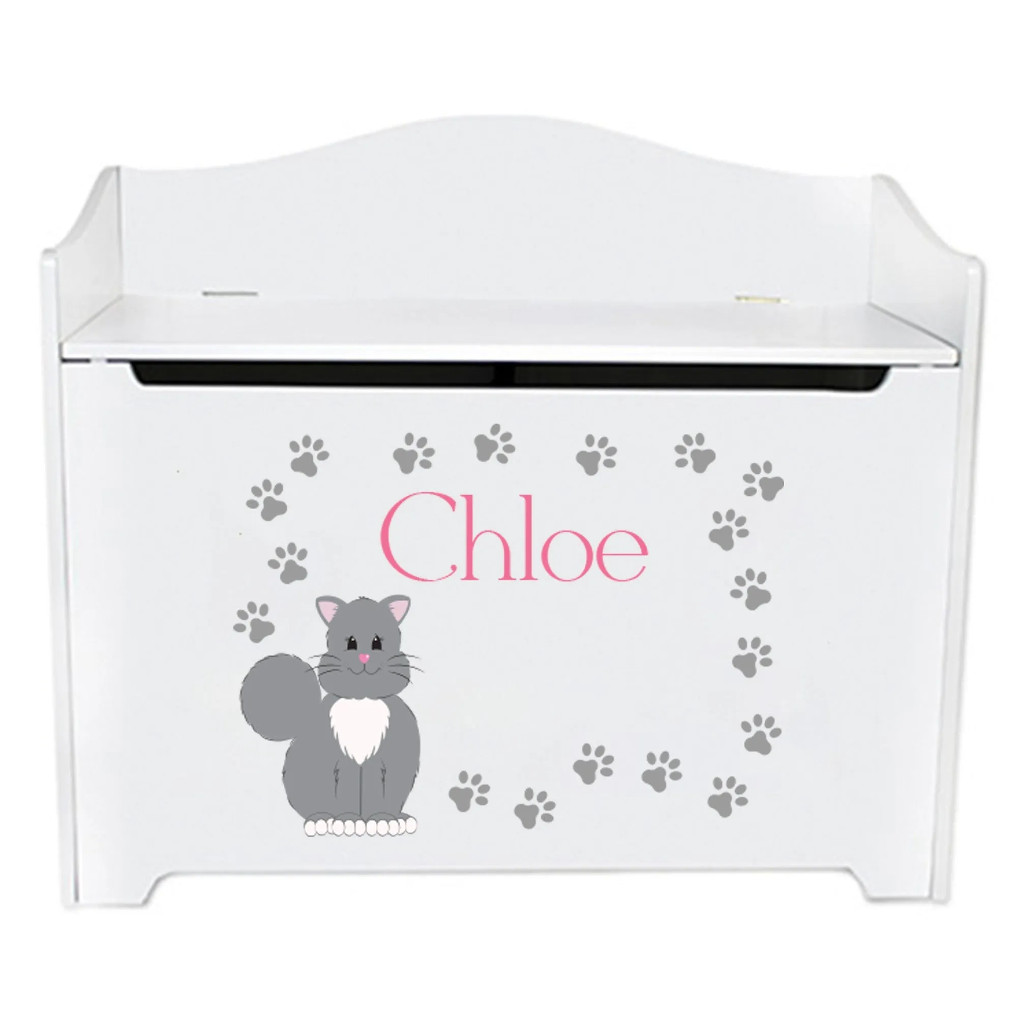 White Toy Box Bench - Cat Breed