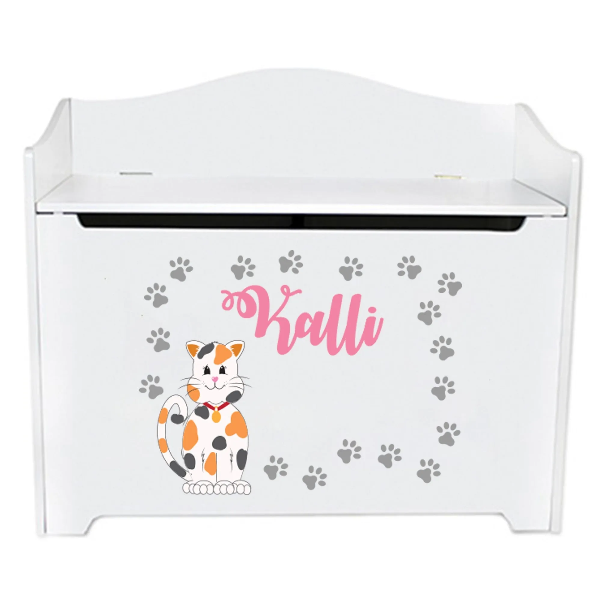 White Toy Box Bench - Cat Breed