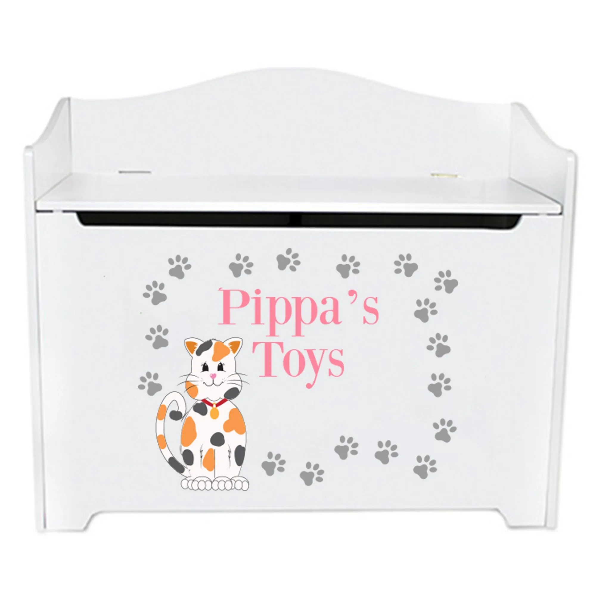 White Toy Box Bench - Cat Breed