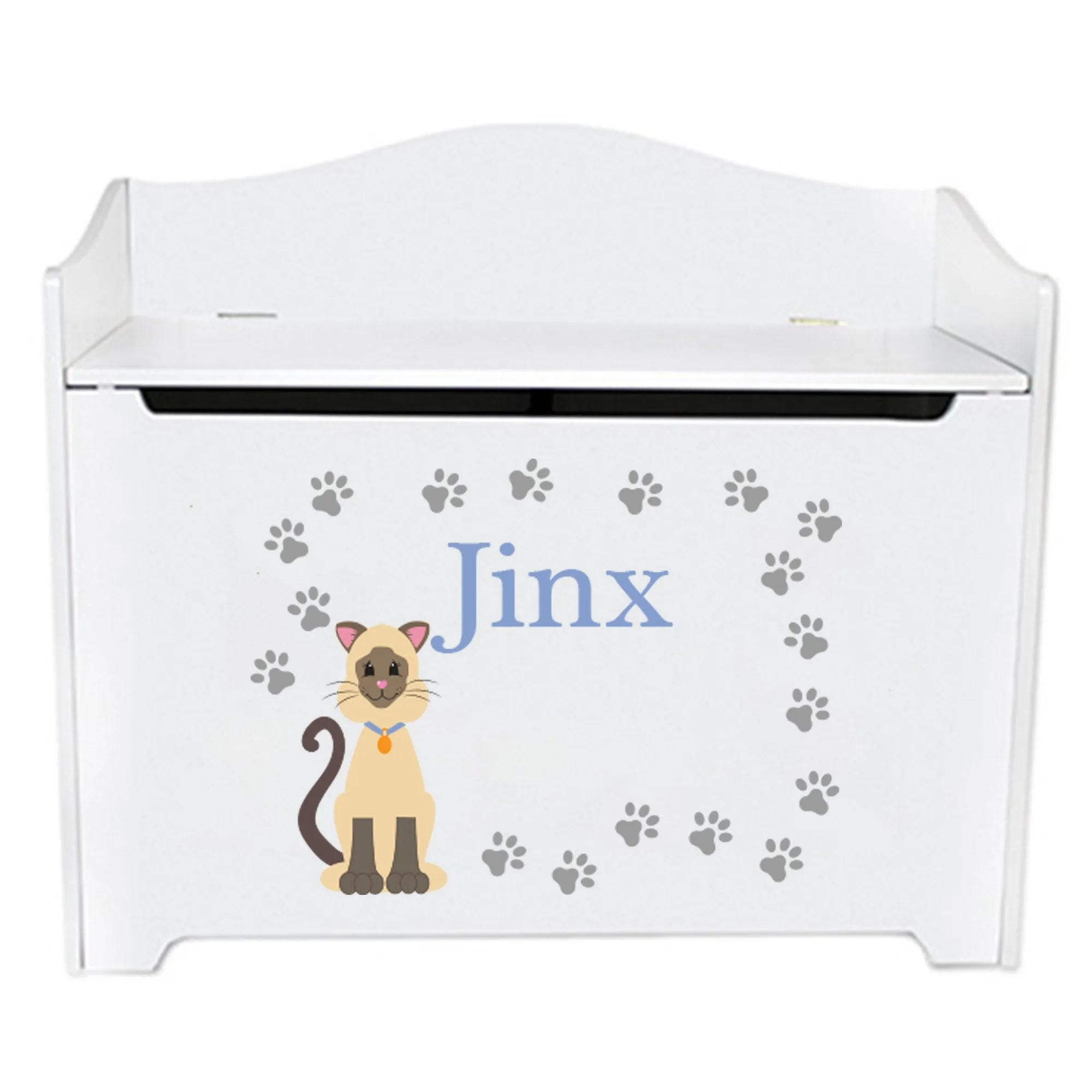 White Toy Box Bench - Cat Breed