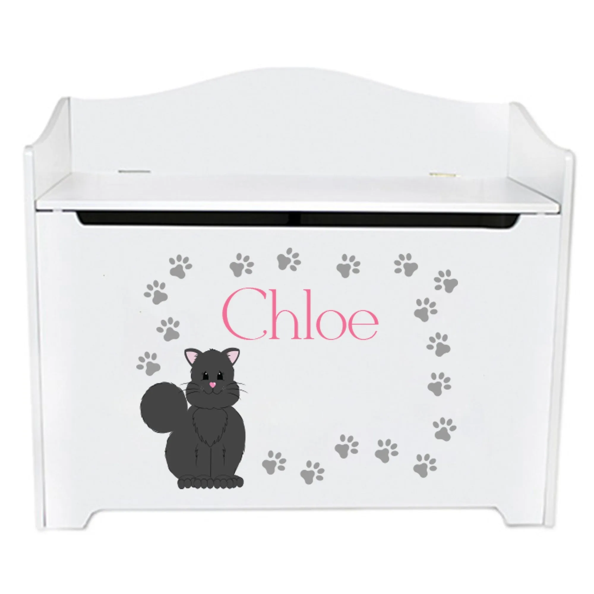 White Toy Box Bench - Cat Breed