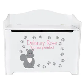 White Toy Box Bench - Cat Breed