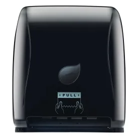 Winco TDAC-8K Pur-Clean Black Auto Cut Roll Towel Dispenser